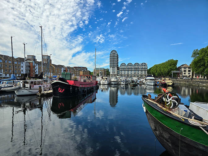 South Dock Marina in Rotherhithe, Thames Path 2024