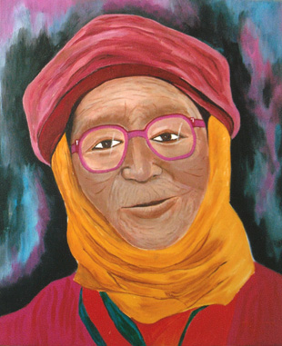 Tibetan woman on pilgrimage, 2014