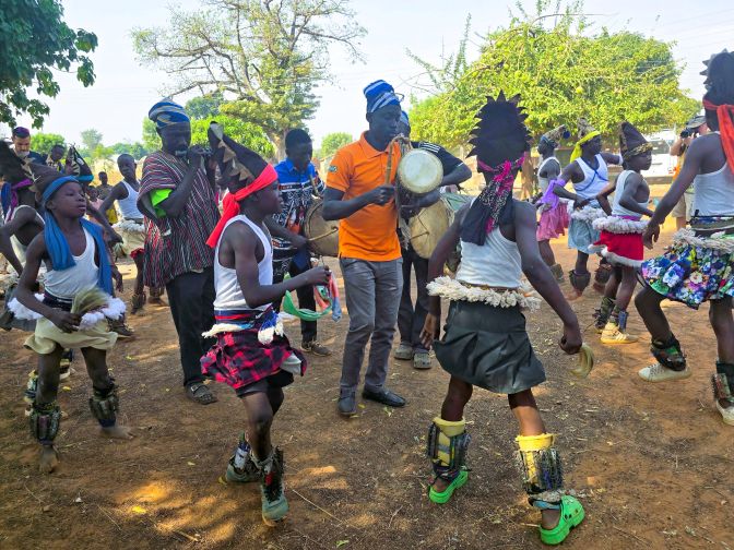 Dagomba dancers at Nbanayli Village, Ghana 2026