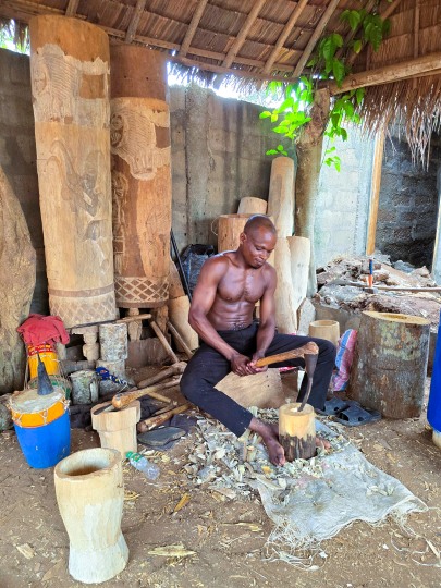 Traditional drum making in Adjarra Village, Benin 2026