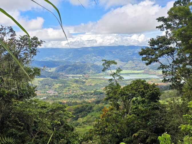 A scenic view overlooking Laguna de la Angostura, Turrialba region 2026