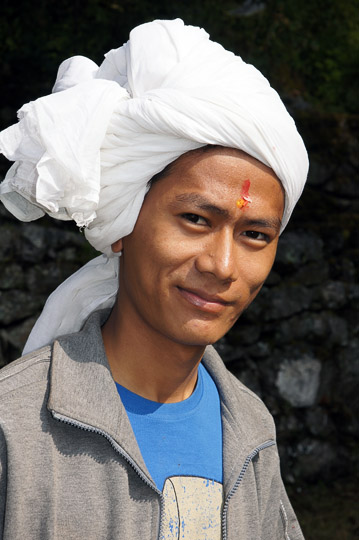 Puneet in traditional Rung turban to honor the Vijayadashami/Dasara Puja, Pangu 2011