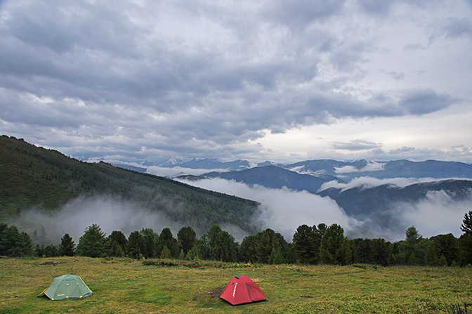 Clouded landscape from the campsite, 2014