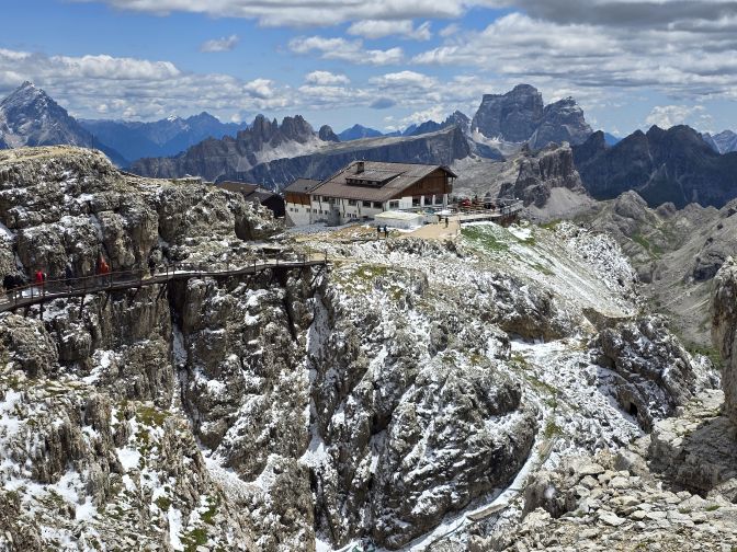 Rifugio Lagazuoi mountain hut at 2,752 m asl altitude, 2025
