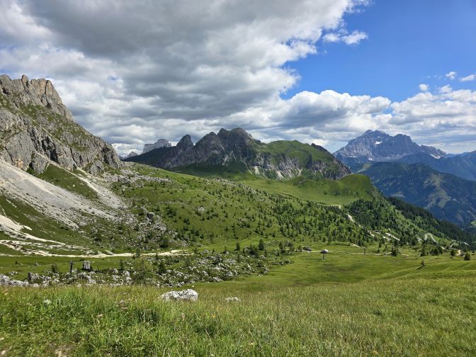 The vibrant green landscape of the Dolomites, 2025
