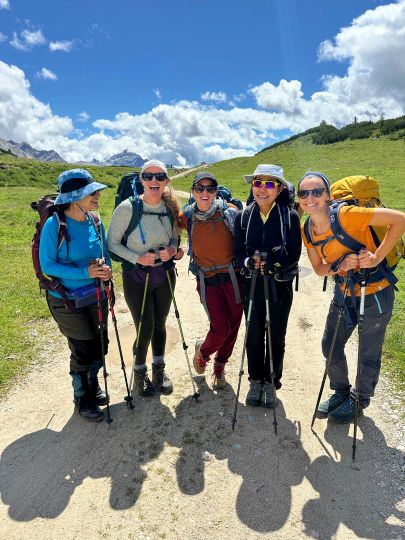 Some of the girls with our fantastic guide Alice Lazzaro on the right (photographed by our excellent guide Dario Betton)