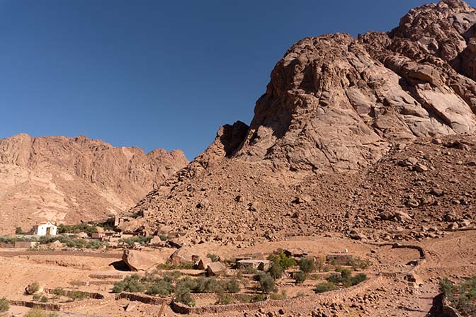 Starting point for the ascent on the outskirts of the ancient el-Milga village in Saint Catherine city, 2021